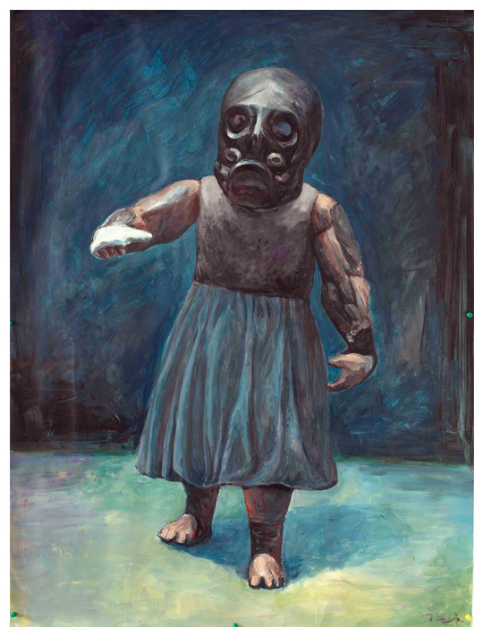 a monster in blue